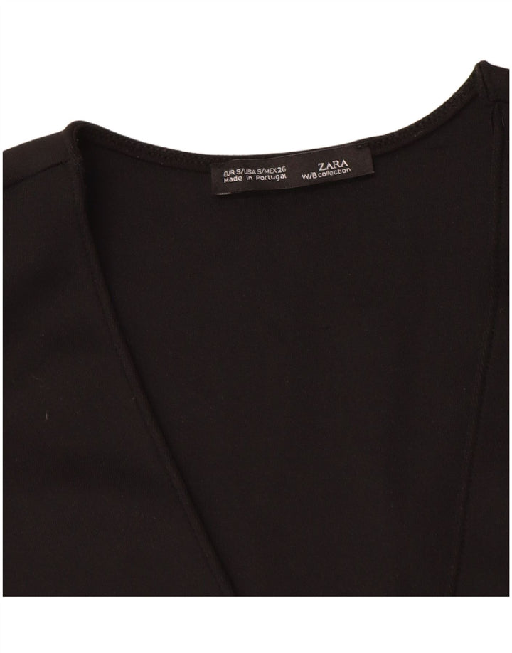Camicetta corta senza maniche da donna Zara UK 8 piccola nera