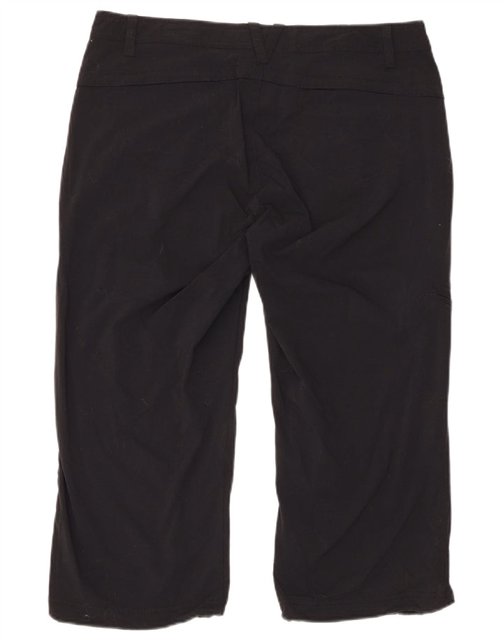 Pantaloni capri dritti da donna EDDIE BAUER US 10 Large W30 L21 neri