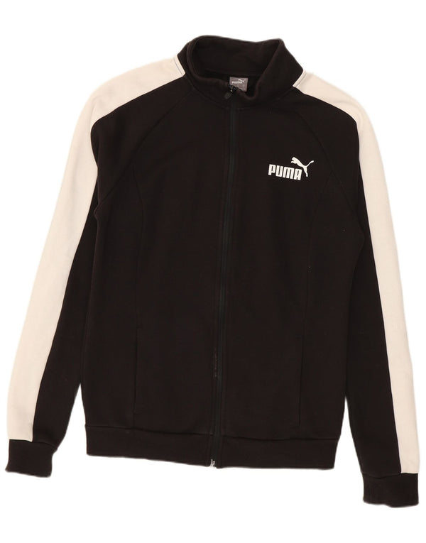 Giacca da tuta oversize da donna Puma UK 6 XS in cotone color block nero