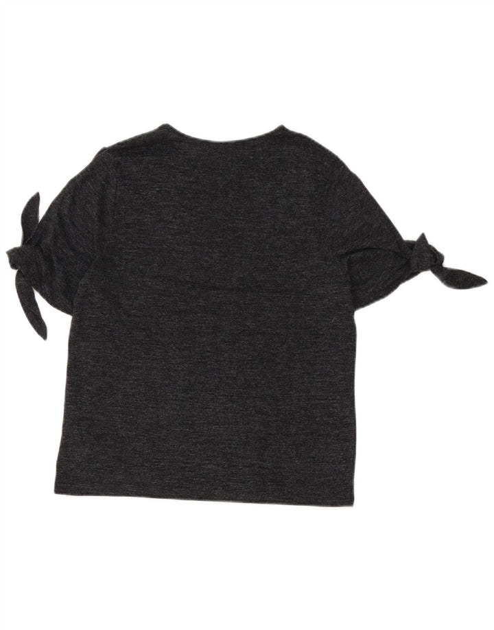 T-shirt da donna Zara Top UK 12 Poliestere screziato grigio medio