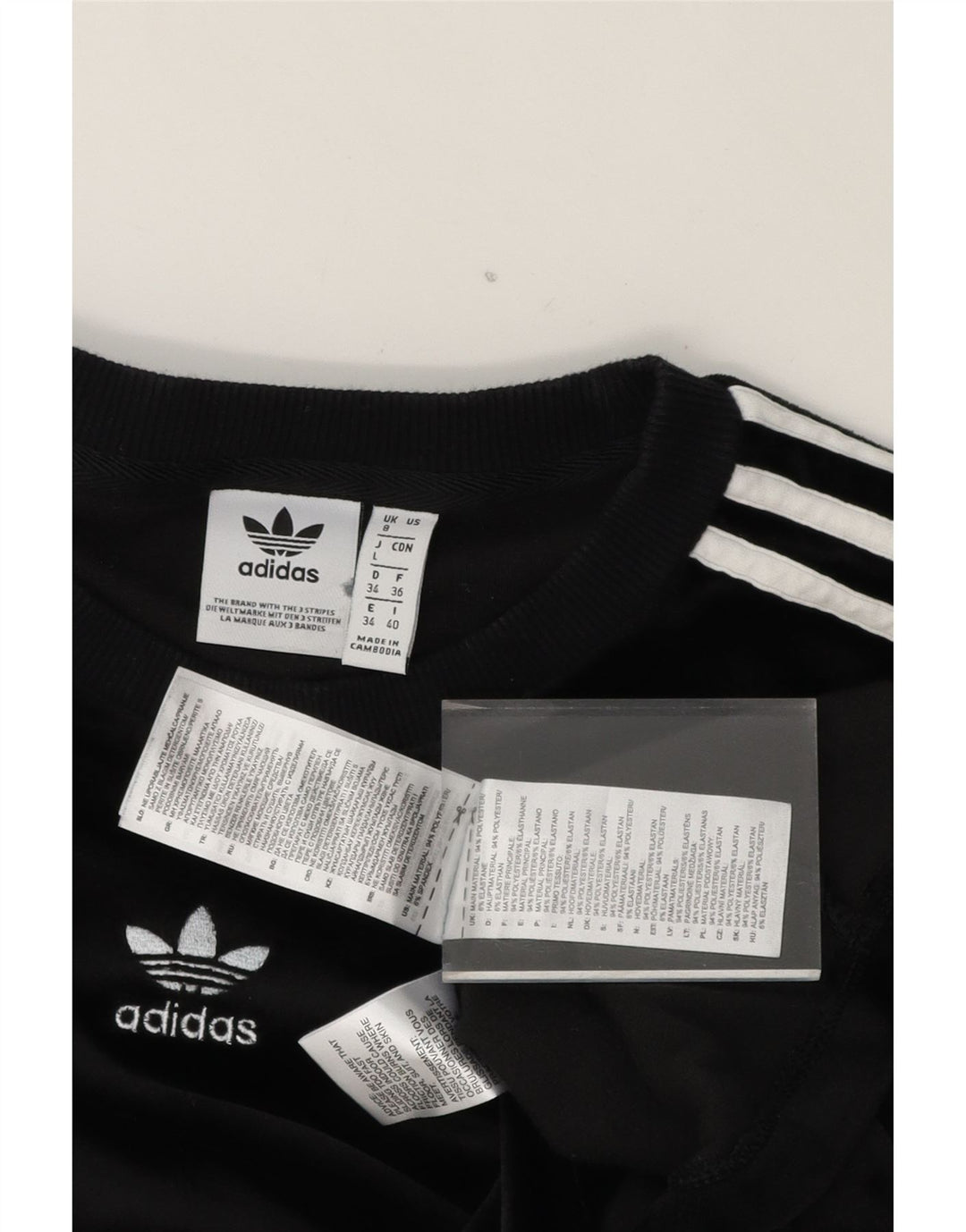 ADIDAS Womens Fleece Sweatshirt Jumper UK 8 Small Black Polyester Vintage Adidas and Second-Hand Adidas from Messina Hembry 