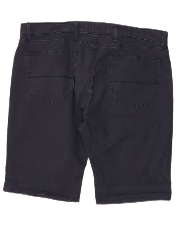 Pantaloncini casual da uomo Marks & Spencer W38 XL cotone blu navy