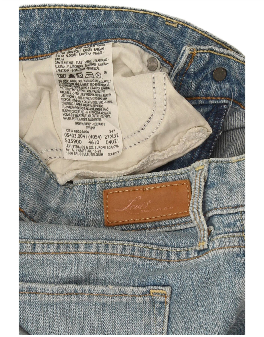Jeans skinny da donna Levi's W27 L32 cotone blu