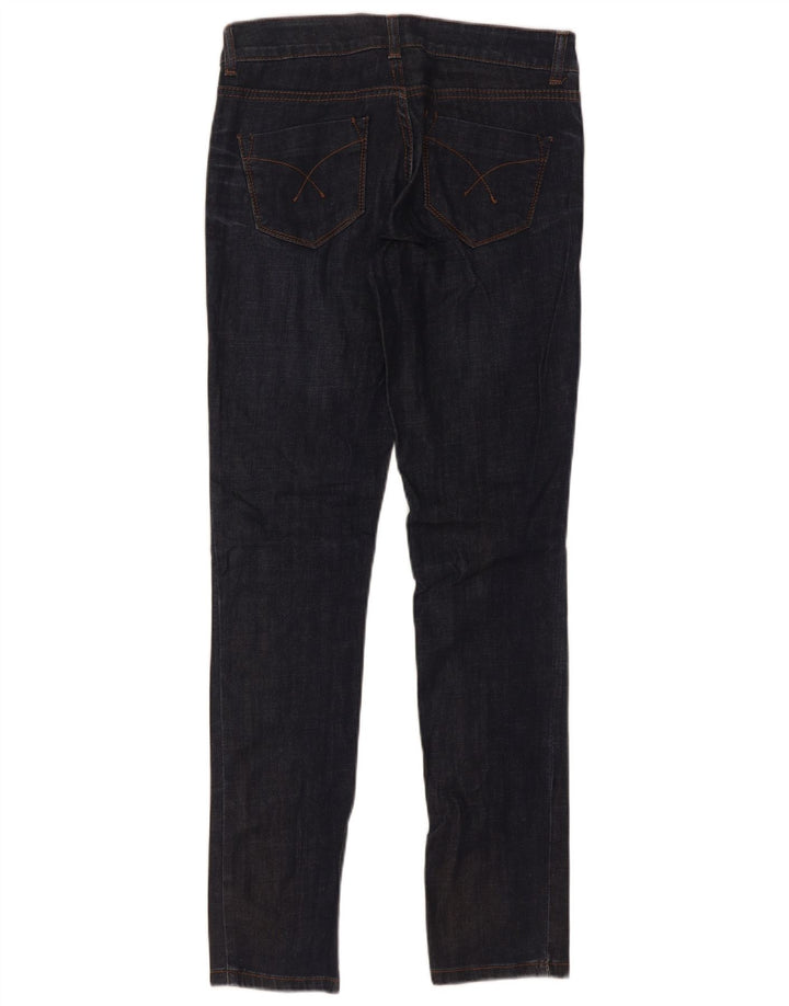 Topshop Donna Baxter Slim Jeans W25 L30 Cotone Blu Navy