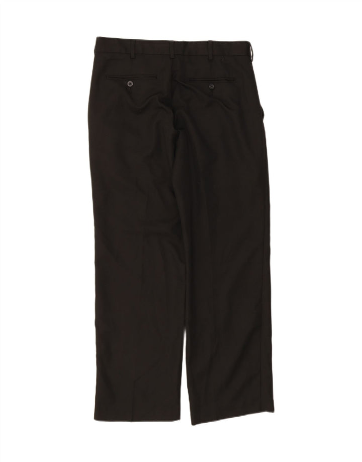 DOCKERS Mens Straight Suit Trousers W34 L30 Black Polyester Vintage Dockers and Second-Hand Dockers from Messina Hembry 