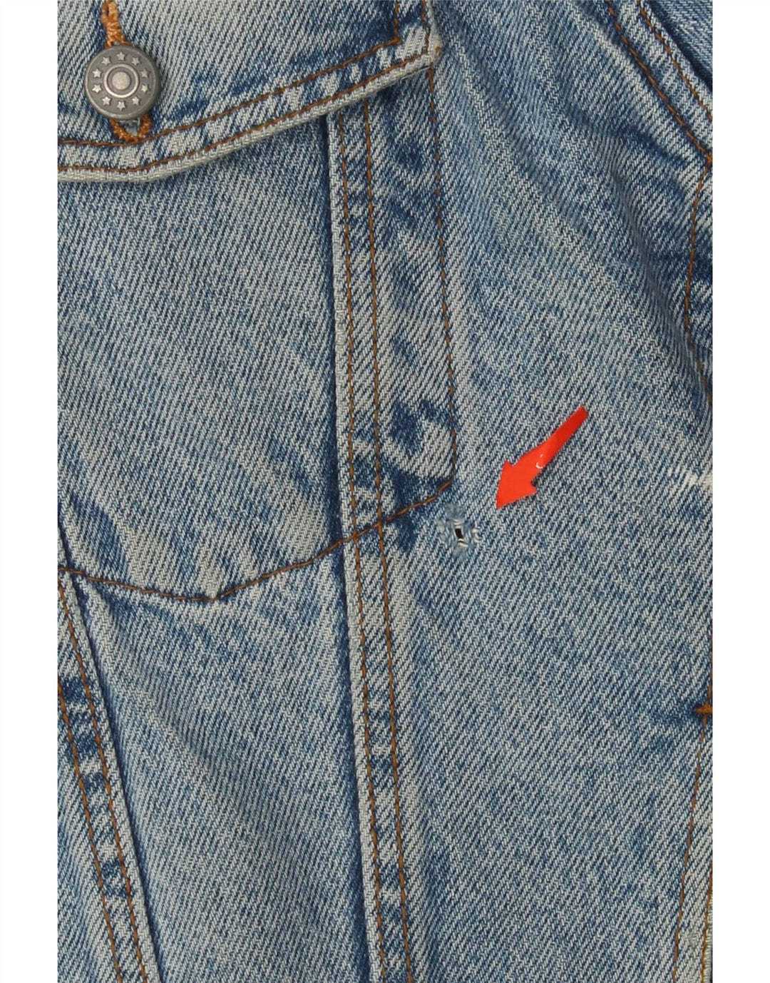 Giacca da uomo in denim sherpa VINTAGE UK 41 XL cotone blu