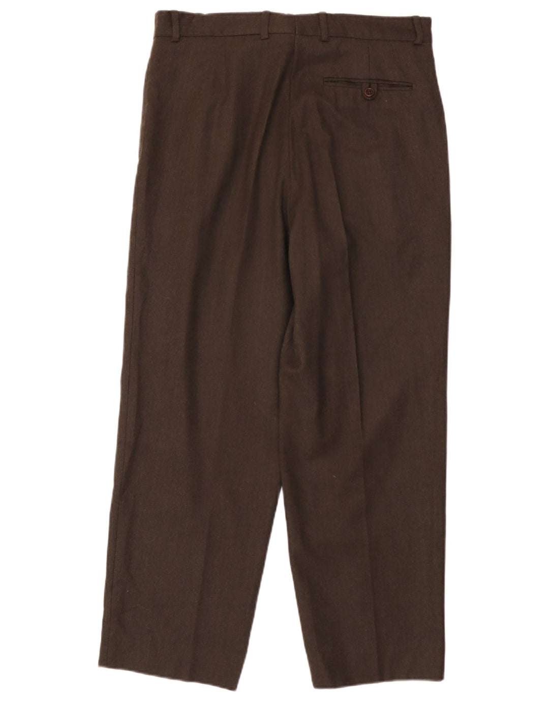Pantaloni da abito con pegging da uomo Massimo Dutti EU 44 Large W34 L28 Lana marrone