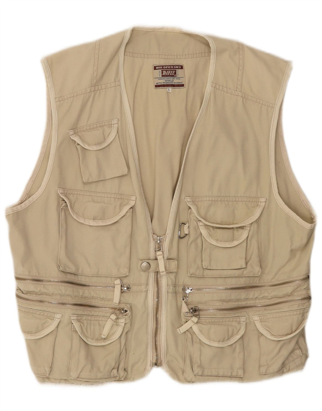 Gilet multiuso da uomo Rifle UK 40 Large Beige