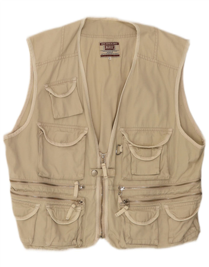 Gilet multiuso da uomo Rifle UK 40 Large Beige