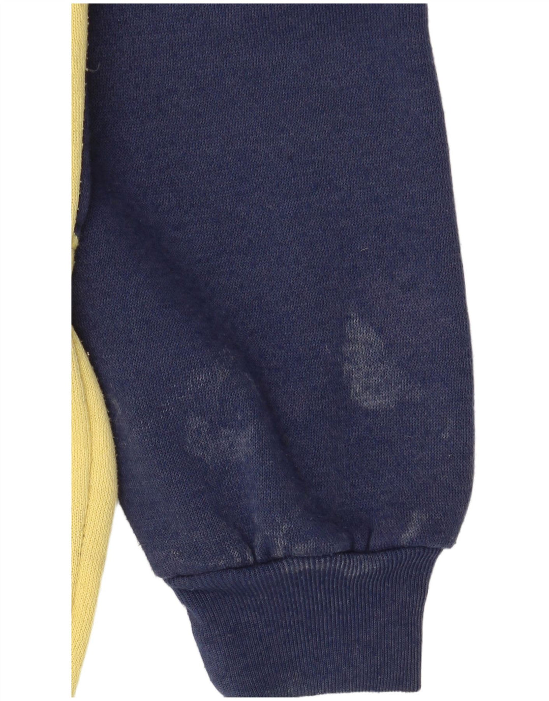 DASH Felpa da uomo con collo con bottoni grafici Maglione color block giallo medio