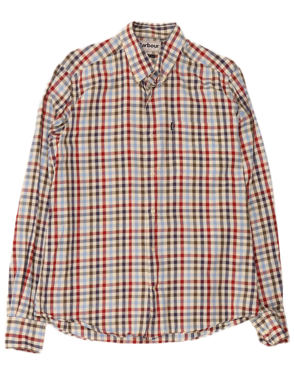 Camicia Barbour da uomo su misura in cotone a quadretti medio multicolore