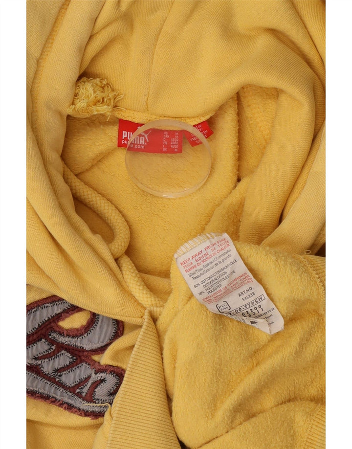 Felpa con cappuccio grafica da uomo Puma in cotone giallo medio