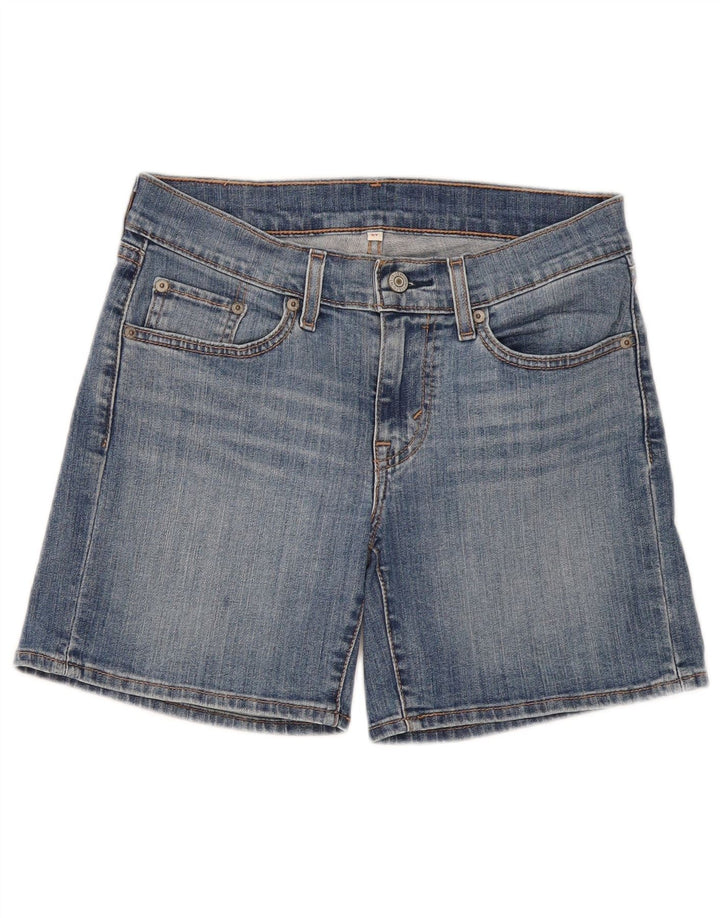 Pantaloncini di jeans da donna Levi's W27 piccoli in cotone blu