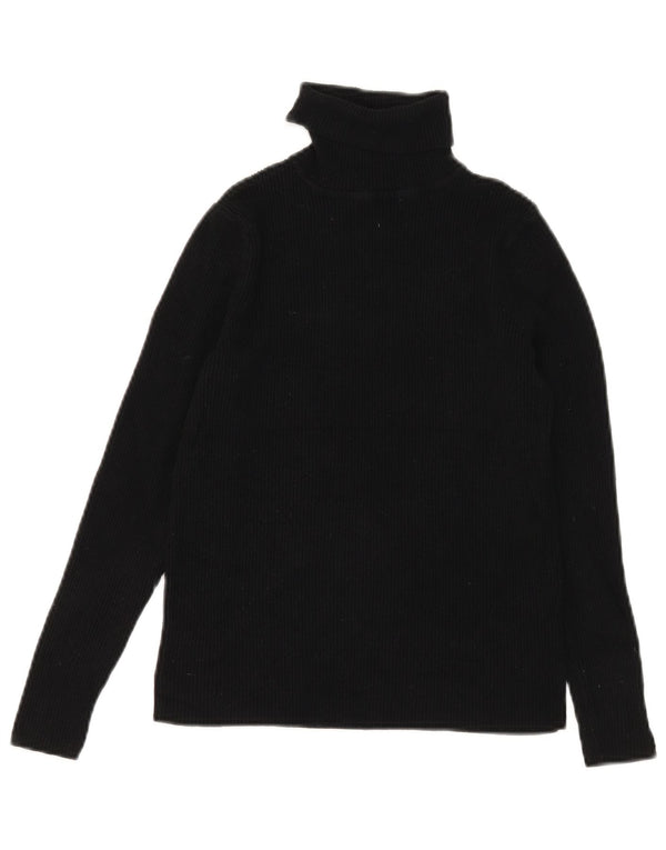 Maglione corto da donna Marks & Spencer con collo alto UK 12 medio Nero