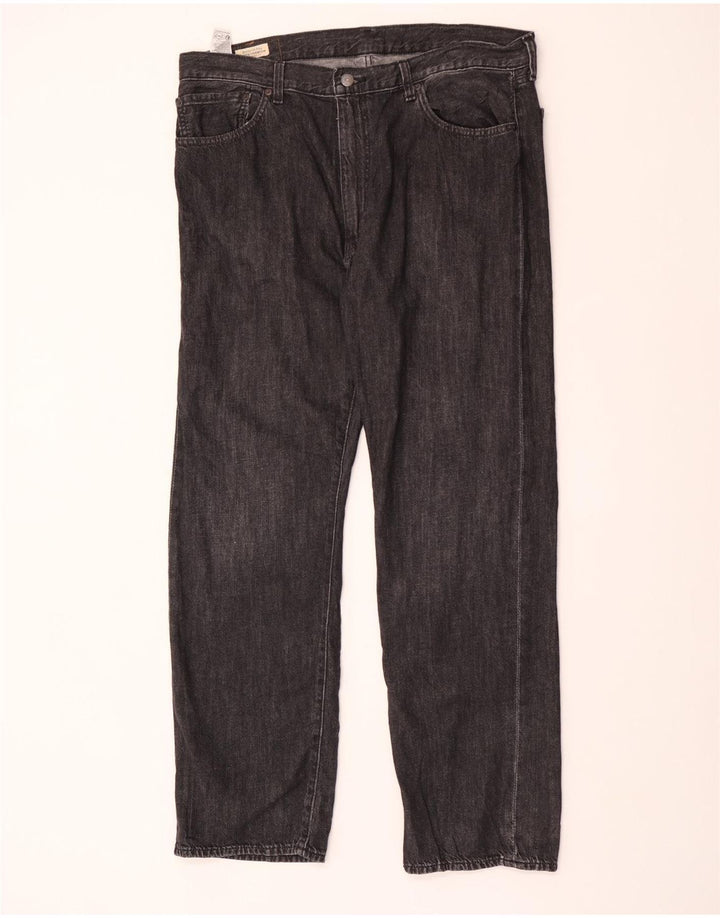 Jeans dritti da uomo LEVI'S vestibilità rilassata W36 L32 cotone nero