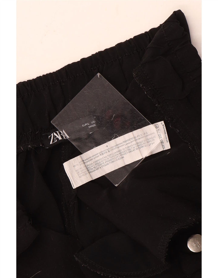 Pantaloni cargo ZARA da donna Joggers grandi W3 poliestere nero