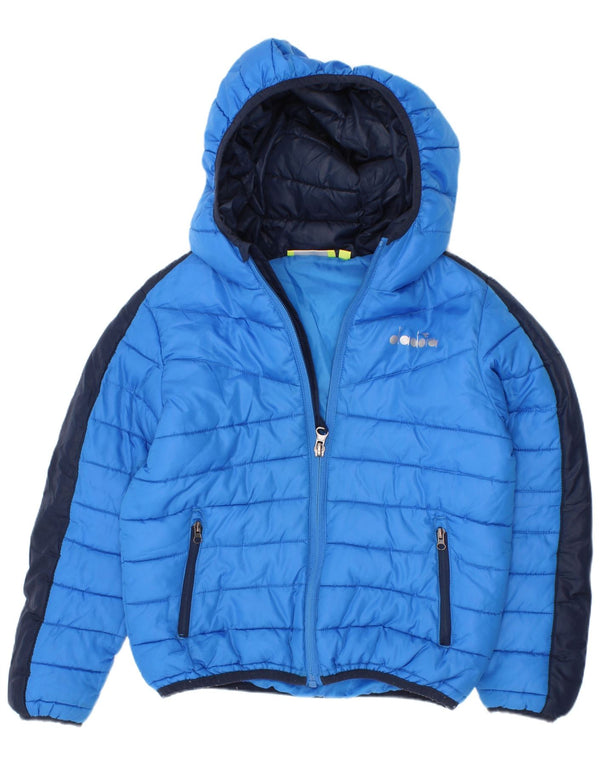 Piumino con cappuccio Diadora Bambino 5-6 anni Small Blu Colourblock
