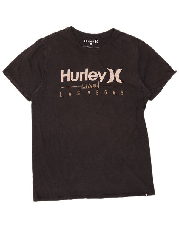 Hurley T-shirt grafica da uomo Las Vegas Top in cotone nero medio