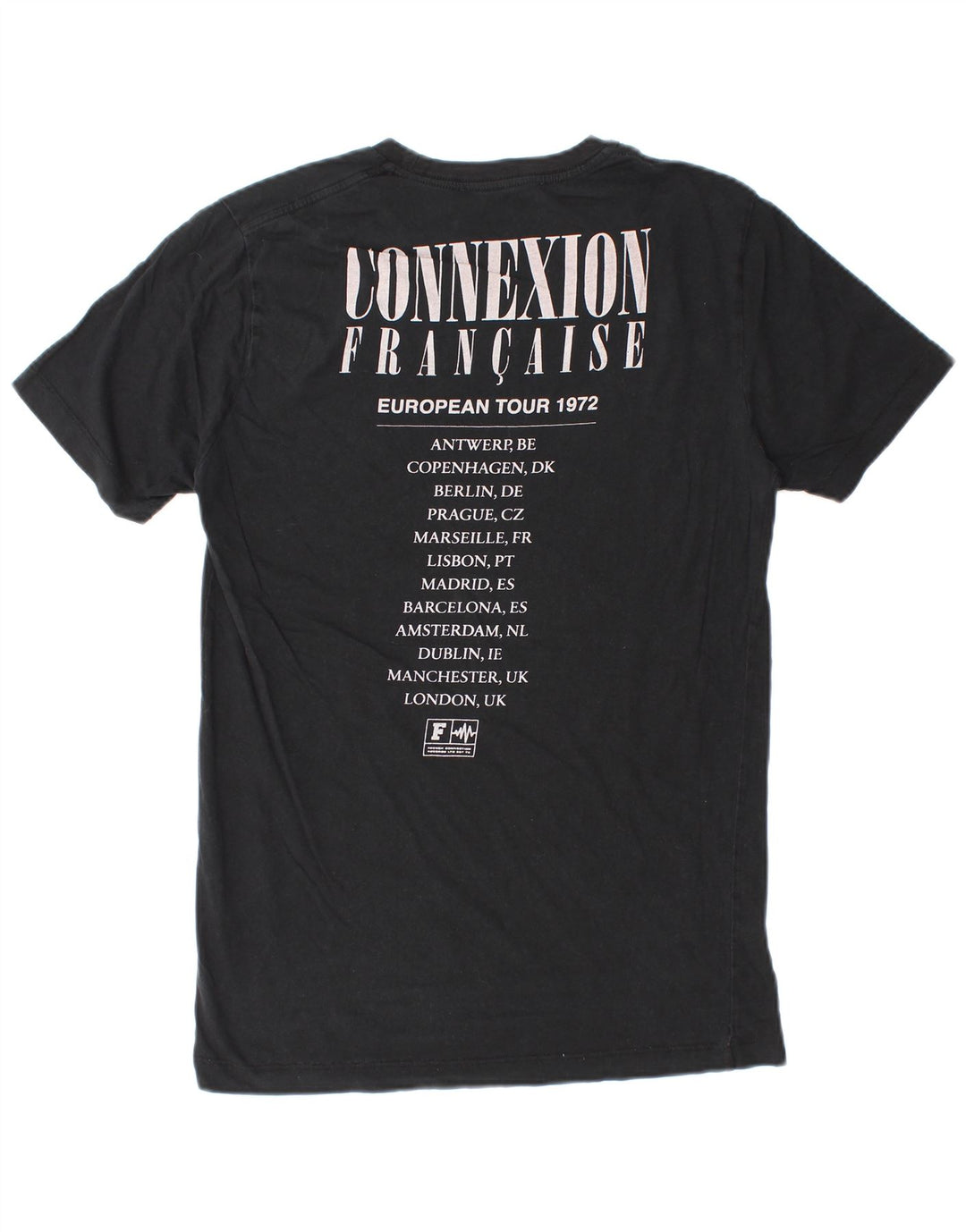 T-shirt grafica da uomo French Connection Top piccola in cotone nero