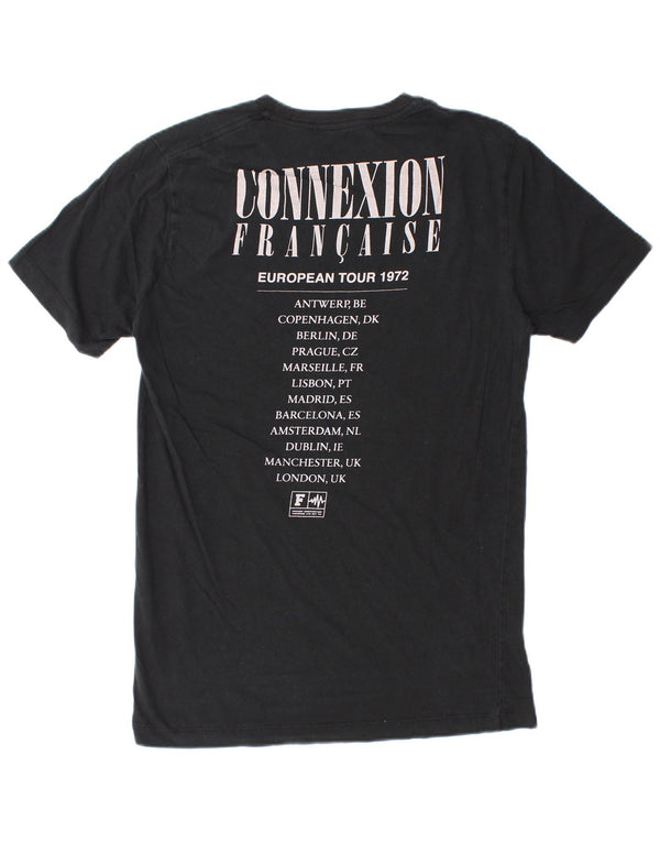 French Connection Mens Graphic T-Shirt Top Small Black Cotton