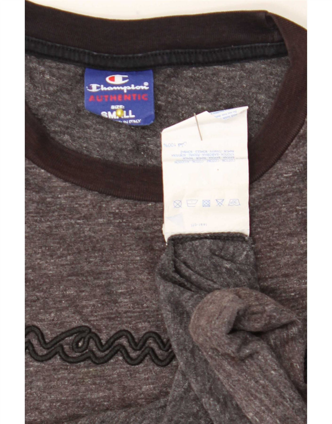 T-shirt grafica oversize da donna Champion Top UK 10 Small Grey Flecked