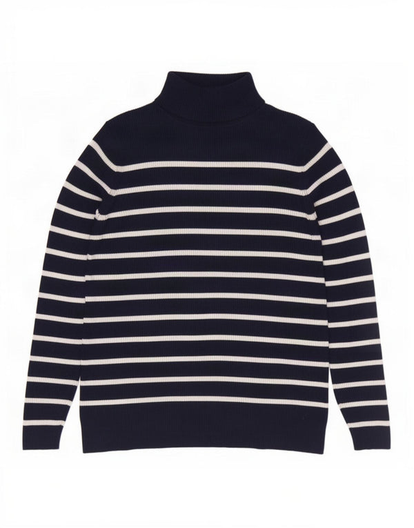 Maglione maglione a collo alto da donna Marks & Spencer UK 20 2XL Blu navy