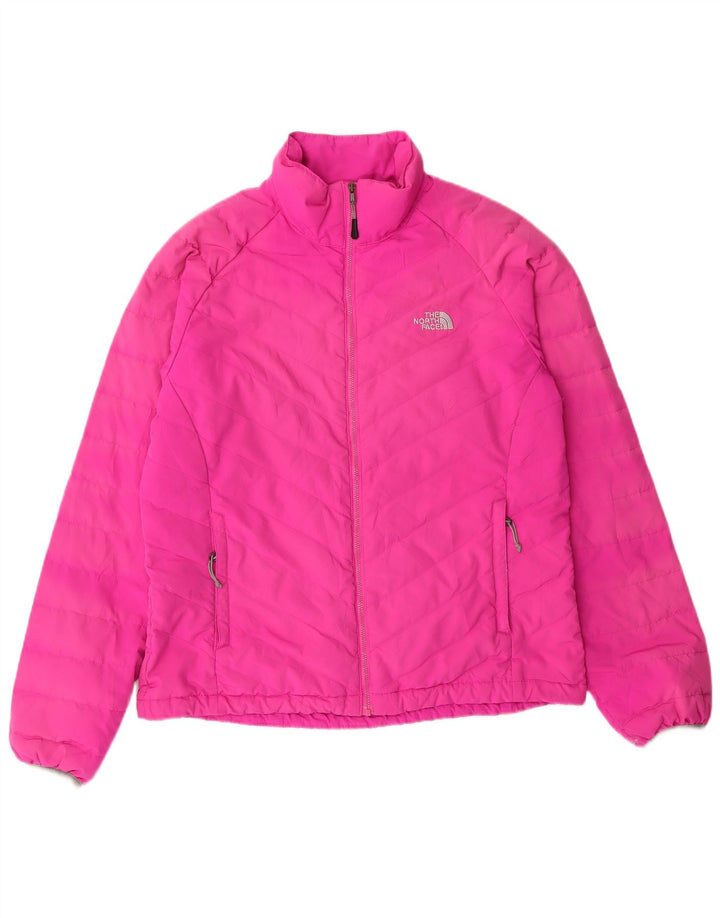 THE NORTH FACE Womens Padded Jacket UK 16 Large Pink Polyester