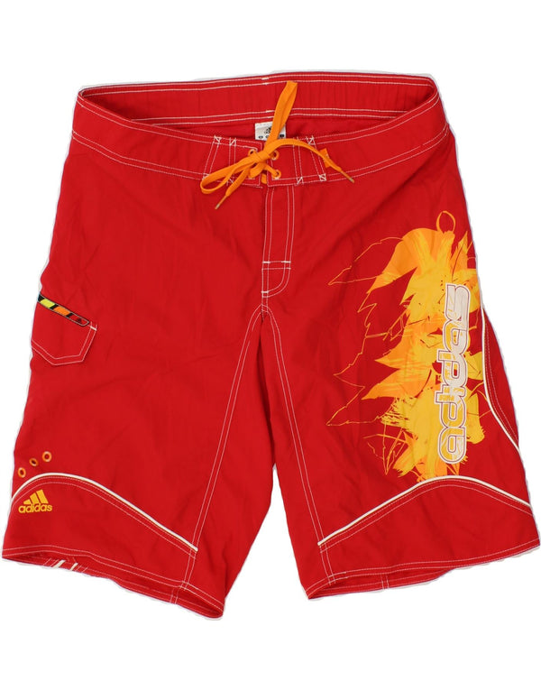 Pantaloncini da bagno grafici da uomo ADIDAS rosso medio in poliestere