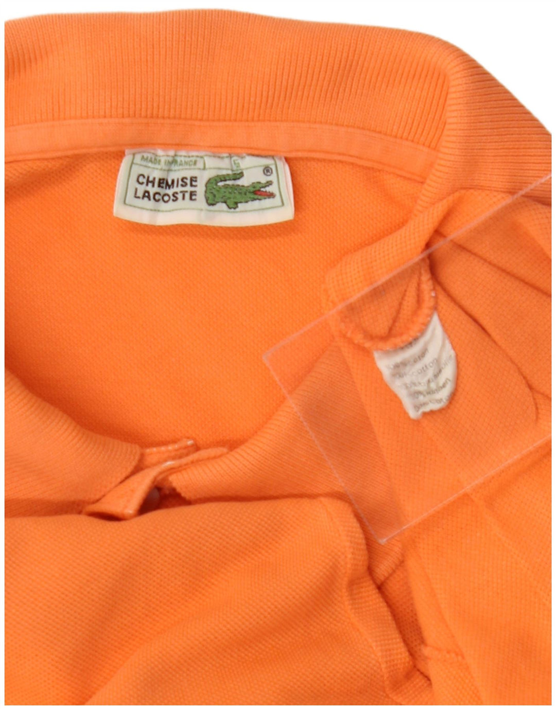 Polo da uomo LACOSTE taglia 5 grande in cotone arancione