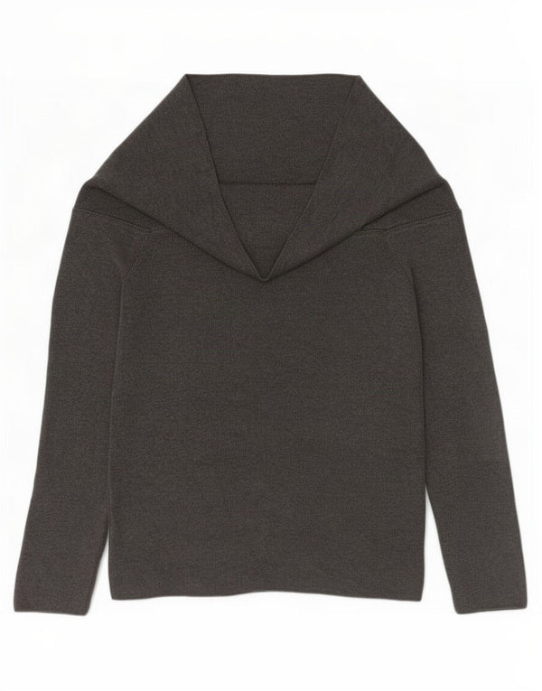 Maglione maglione a collo alto da donna Marks & Spencer UK 12 Viscosa grigio medio