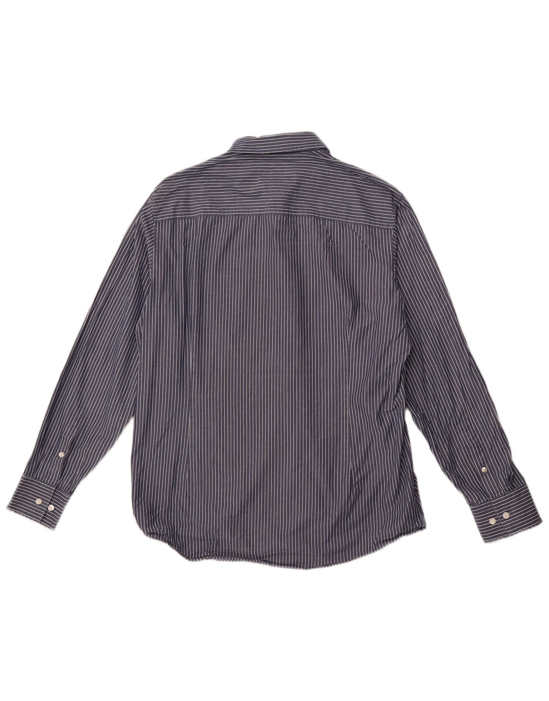 CALVIN KLEIN Camicia slim fit da uomo taglia 43 grande gessato blu navy