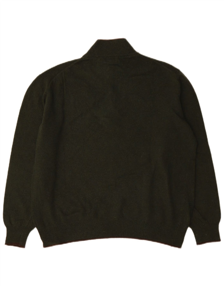 Maglione Fila da uomo con zip e collo grande in lana verde