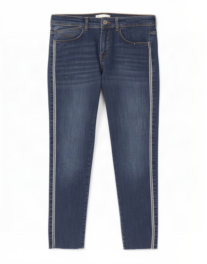 Jeans dritti da donna Zara EU 40 medi W30 L27 Blu