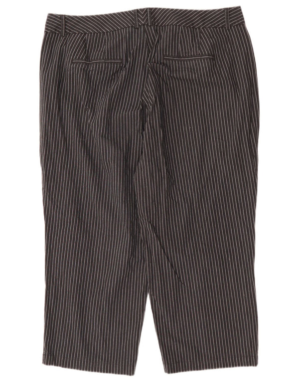 Pantaloni Capri da donna Dockers US 18 2XL W36 L21 Cotone gessato nero