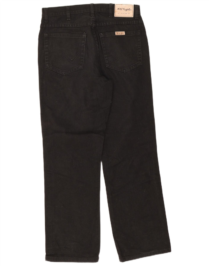 Jeans dritti da uomo Wrangler vestibilità regolare W32 L30 cotone nero