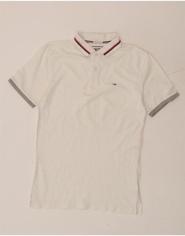 Polo da uomo Tommy Hilfiger piccola in cotone bianco