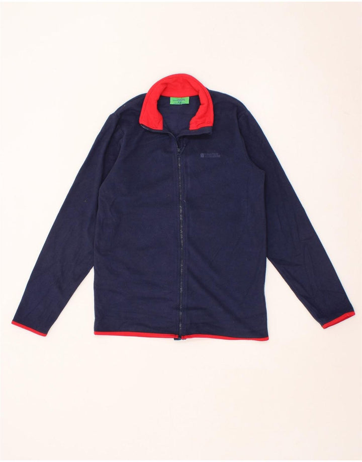MOUNTAIN WAREHOUSE Boys Fleece Jacket 11-12 Years Navy Blue Polyester Vintage Mountain Warehouse and Second-Hand Mountain Warehouse from Messina Hembry 