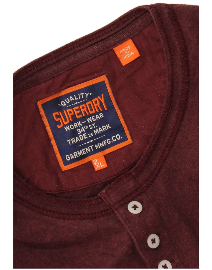 T-shirt da uomo Superdry Top 2XL Bordeaux