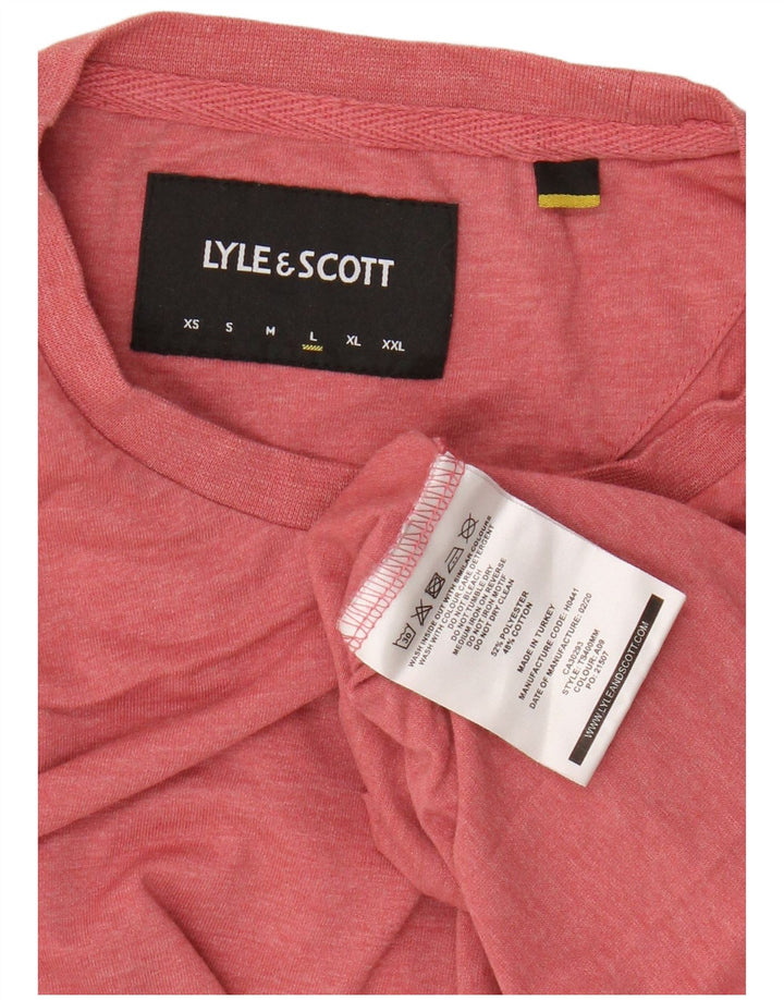 T-shirt da uomo LYLE & SCOTT grande rossa in poliestere