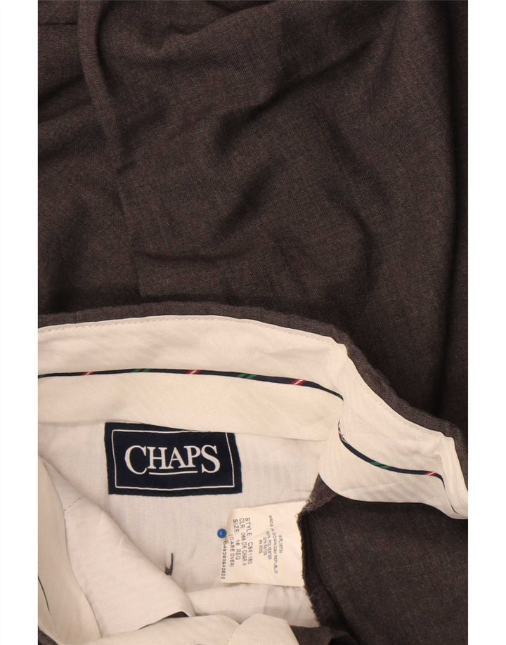 Pantaloni chino dritti da ragazzo Chaps 15-16 anni W28 L30 poliestere grigio