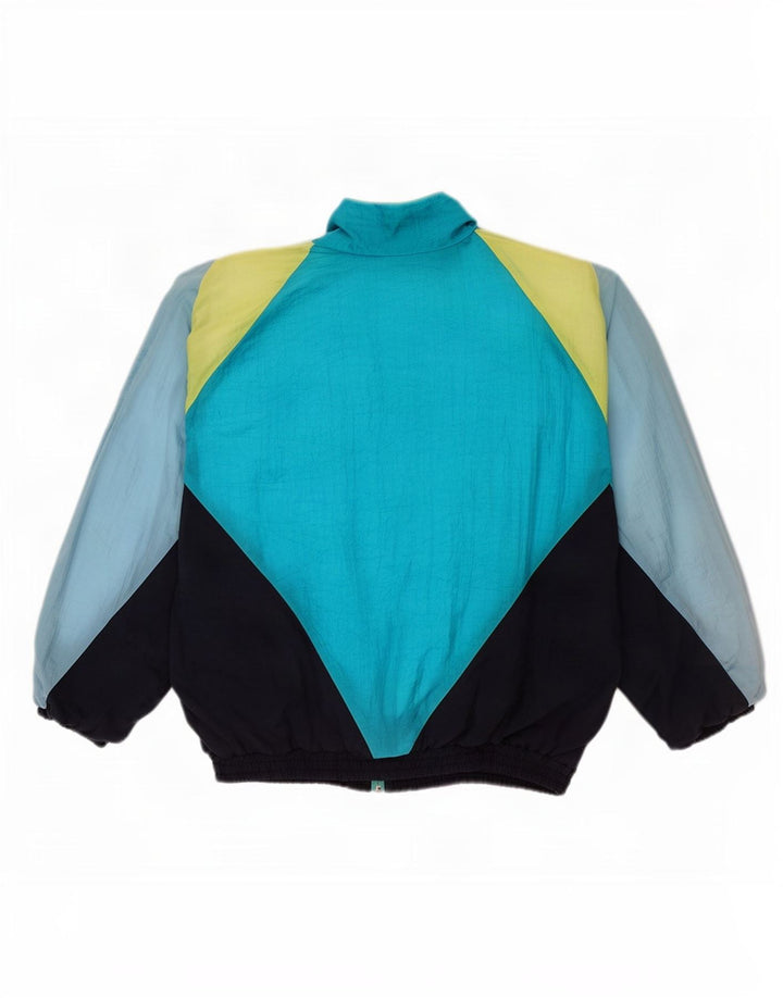Giacca da tuta da uomo vintage vestibilità ampia, piccola, multicolore, color block