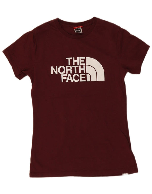 T-shirt grafica da donna The North Face Top UK 8 Small Borgogna in cotone