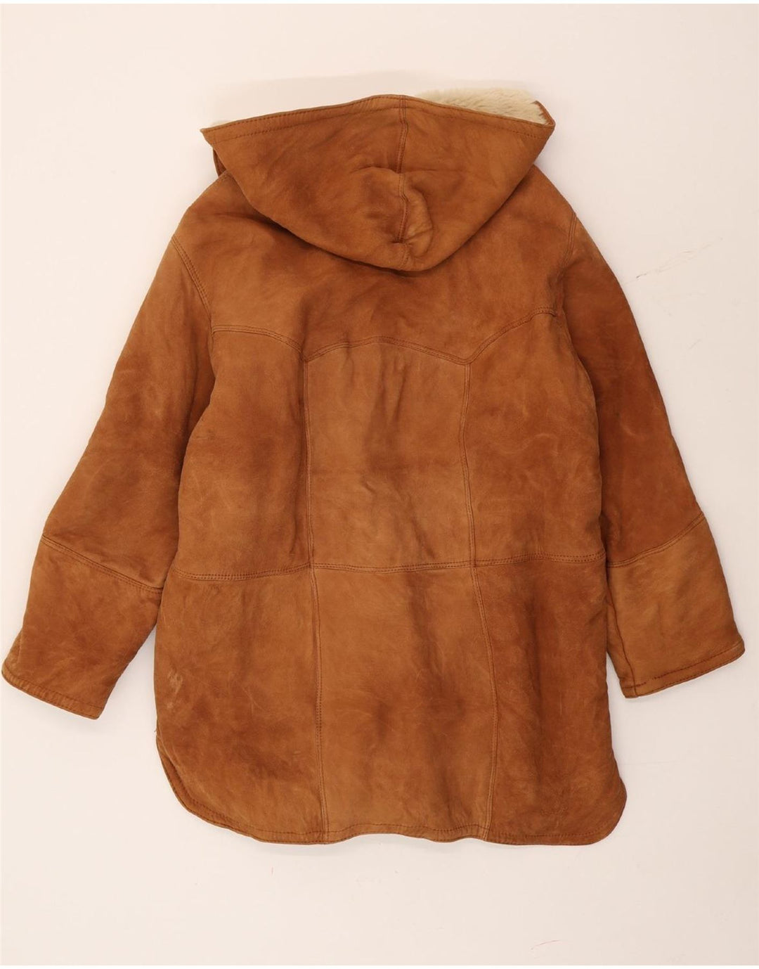 Montgomery da donna vintage in montone con cappuccio IT 44 Marrone medio