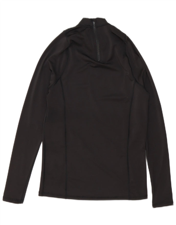 Mistral Felpa con cappuccio da uomo con grafica e collo con zip Top piccola in poliestere nero