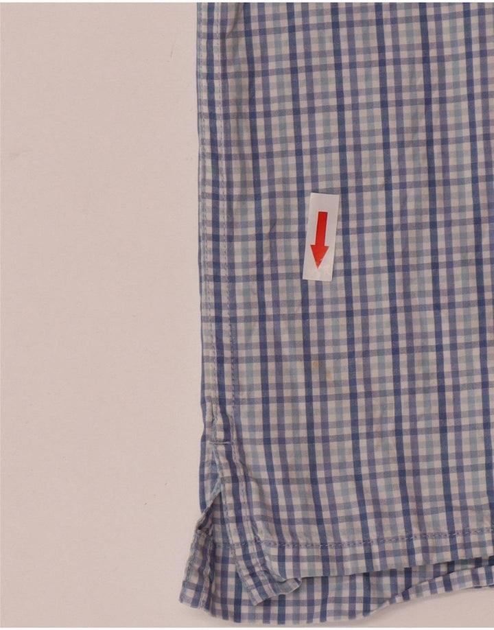 Camicia a maniche corte da uomo Izod XL in cotone a quadri blu