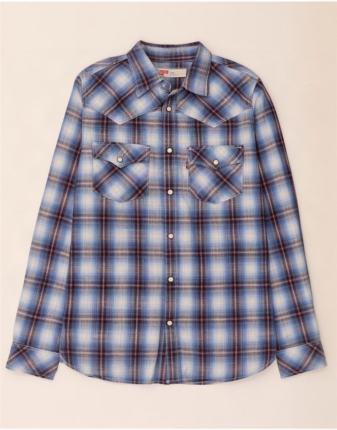 Camicia Levi's da uomo con vestibilità standard, piccolo cotone a quadri blu