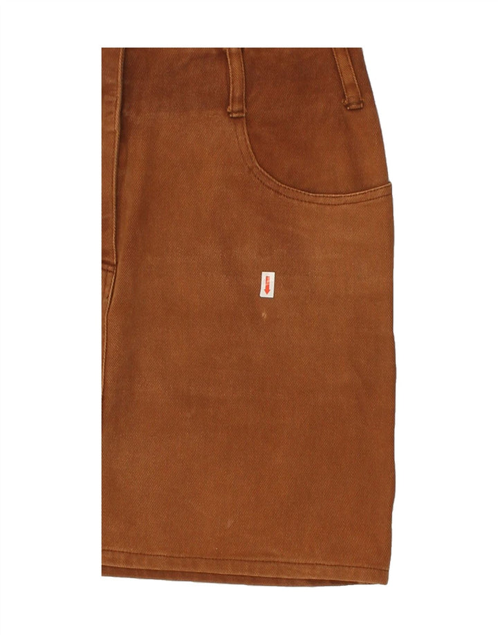 Gonna in denim da donna VINTAGE EU 40 Medio W28 Cotone marrone