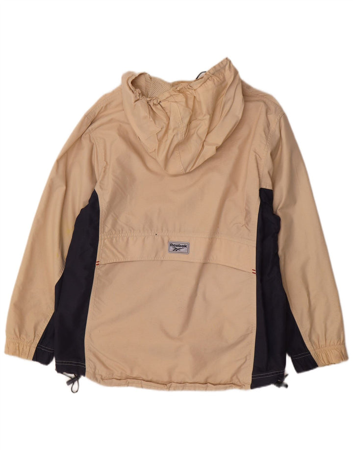 Giacca antipioggia Reebok da donna con cappuccio pullover UK 12 Beige medio Colorblock