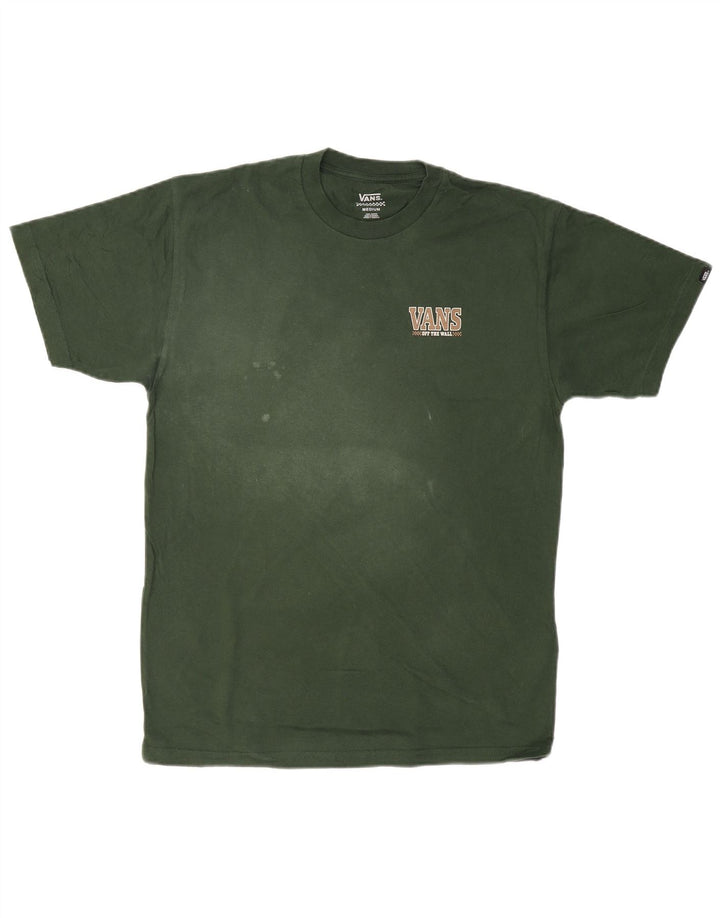 T-shirt grafica da uomo VANS Top in cotone verde medio