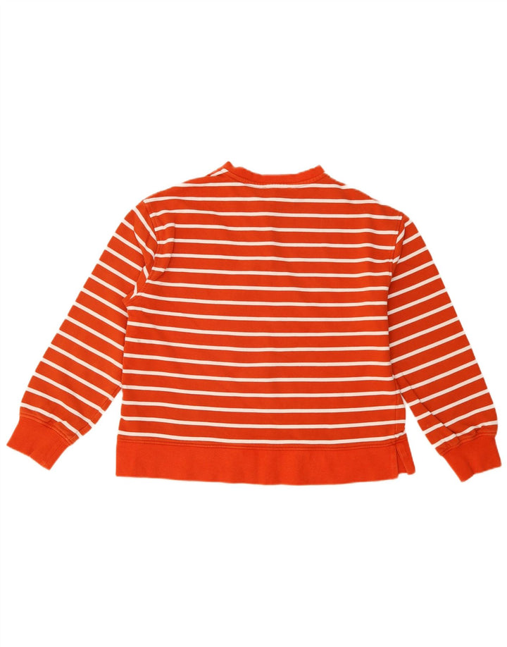 Felpa da donna Marks & Spencer UK 14 a righe medie arancioni